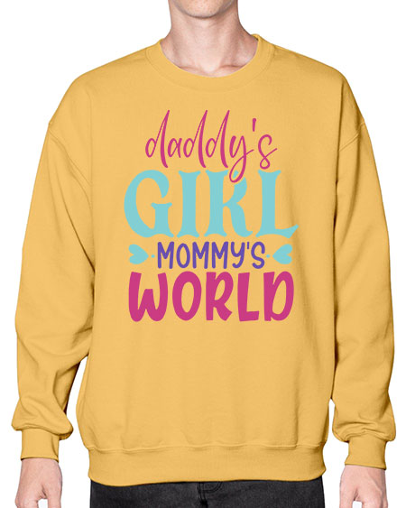daddys girl mammys world Style 67# - baby- Sweatshirt - Crew
