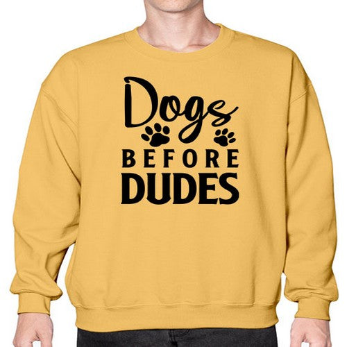 dogs before dudes 129# - dogs- Sweatshirt - Crew