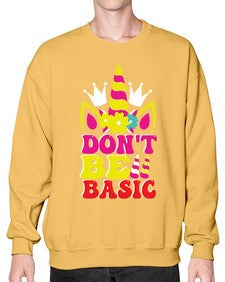 dont be basic 94# - unicorn- Sweatshirt - Crew