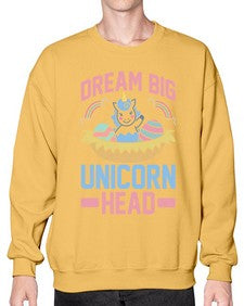 dream big unicorn head 98# - unicorn- Sweatshirt - Crew