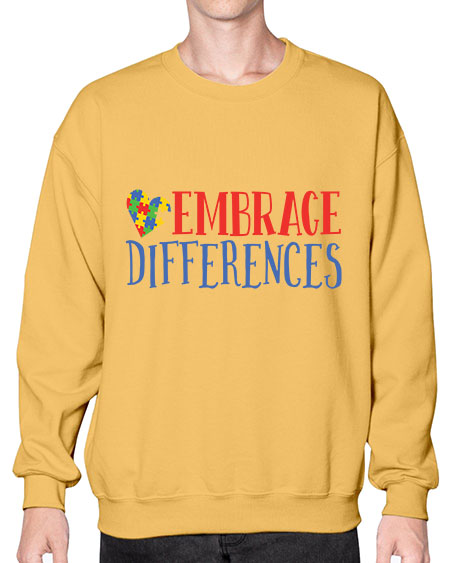 embrace differences Style 13# - autism- Sweatshirt - Crew