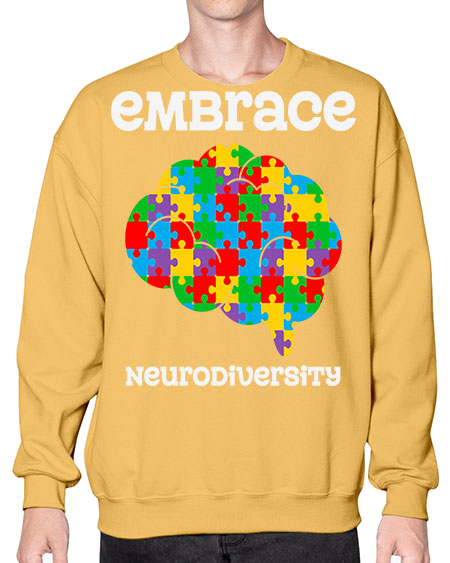 embrace neurodiversity autism awareness 87# - autism- Sweatshirt - Crew