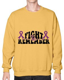 fight to remember 144# - alzheimers- Sweatshirt - Crew