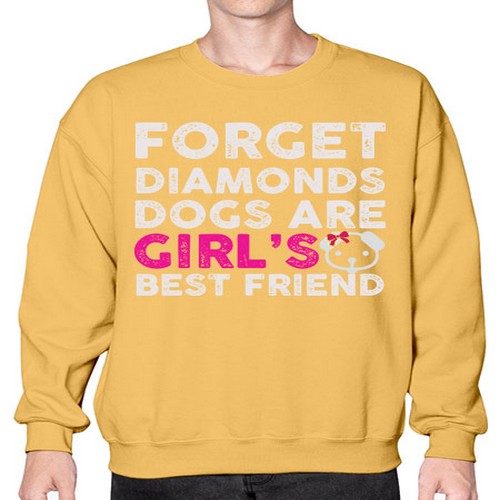 forget diamonds dogs 141# - dogs- Sweatshirt - Crew