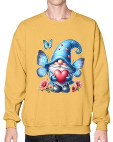 gnome with butterfly 01# - gnome- Sweatshirt - Crew