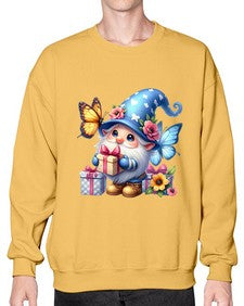 gnome with butterfly 03# - gnome- Sweatshirt - Crew