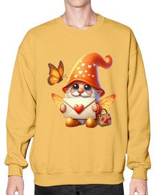 gnome with butterfly 06# - gnome- Sweatshirt - Crew