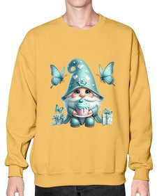 gnome with butterfly 10# - gnome- Sweatshirt - Crew