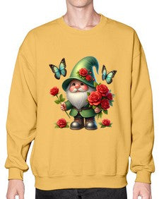 gnome with butterfly 11# - gnome- Sweatshirt - Crew