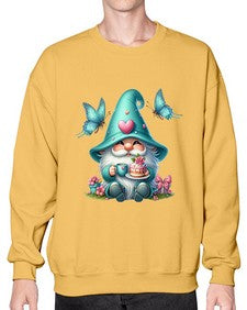 gnome with butterfly 14# - gnome- Sweatshirt - Crew