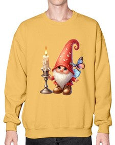 gnome with butterfly 16# - gnome- Sweatshirt - Crew