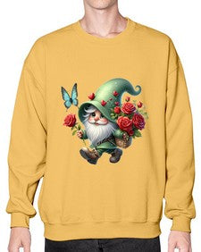gnome with butterfly 24# - gnome- Sweatshirt - Crew