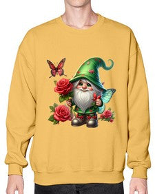 gnome with butterfly 26# - gnome- Sweatshirt - Crew
