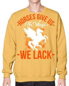 horses give us the wings we lack Style 4# - horse- Sweatshirt - Crew