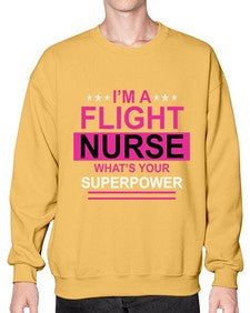 i am flight nurse what s 855# - nurse- Sweatshirt - Crew