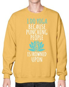 i do yoga  275# - yoga- Sweatshirt - Crew