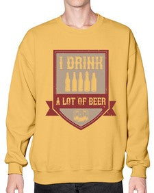 i drink a lot of beer 1102# - beer- Sweatshirt - Crew
