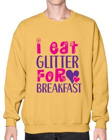 i eat glitter for breakfast 177# - unicorn- Sweatshirt - Crew