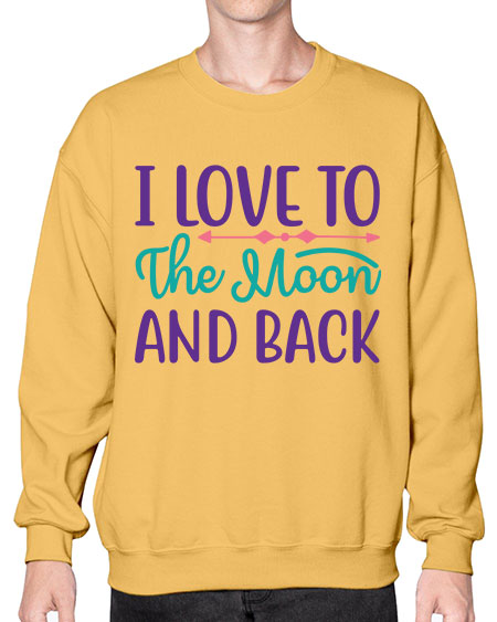 i love to the moon and back 6# - moon- Sweatshirt - Crew