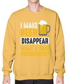 i make beer diaspper whats your super power 236# - beer- Sweatshirt - Crew