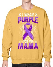 i wear purple for mama 173# - alzheimers- Sweatshirt - Crew