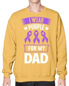 i wear purple for my 186# - alzheimers- Sweatshirt - Crew
