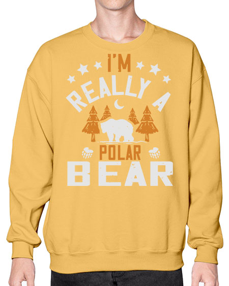 im really a polar bear 147# - bears - animals- Sweatshirt - Crew