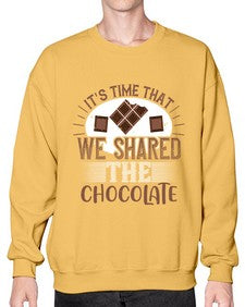 its time that we shared the chocolate 289# - chocolate- Sweatshirt - Crew