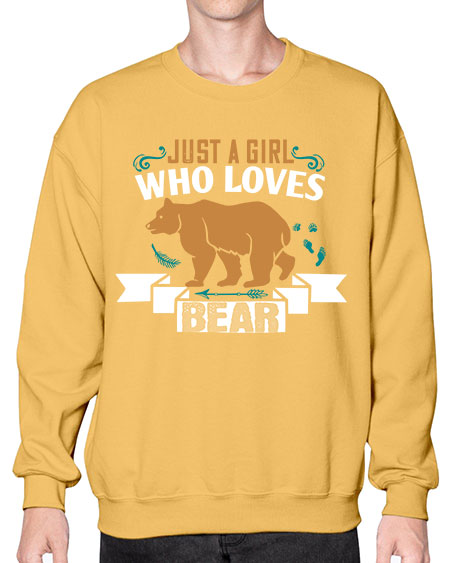 just a girl who loves bear 157# - bears - animals- Sweatshirt - Crew