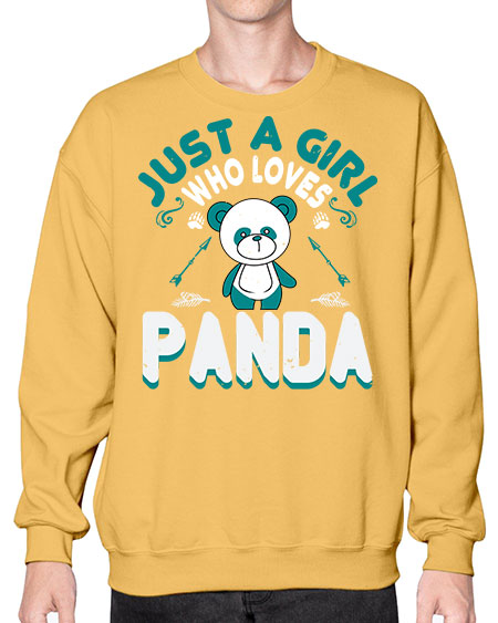 just a girl who loves panda 161# - bears - animals- Sweatshirt - Crew
