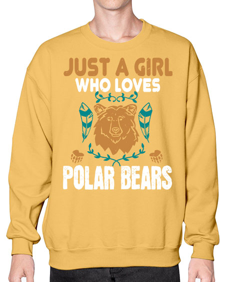 just a girl who loves polar bear 163# - bears - animals- Sweatshirt - Crew