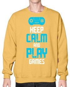 keep calm and play games 133# - video games- Sweatshirt - Crew