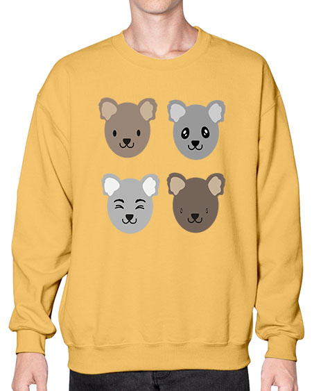 koala bears 167# - bears - animals- Sweatshirt - Crew
