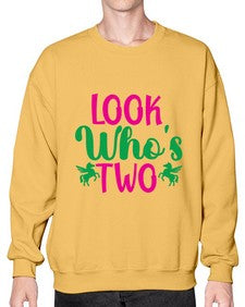 look whos two 268# - unicorn- Sweatshirt - Crew