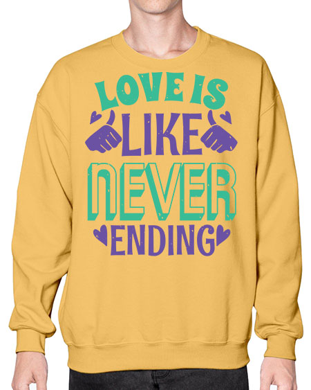 love is like never ending 32# - pi- Sweatshirt - Crew