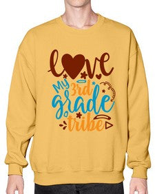 love my third grade tribe 524# - third grade- Sweatshirt - Crew