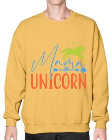 mama unicorn 297# - unicorn- Sweatshirt - Crew