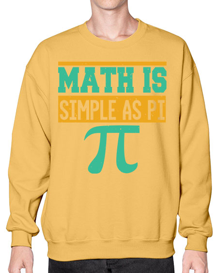 math is simple as pi 35# - pi- Sweatshirt - Crew