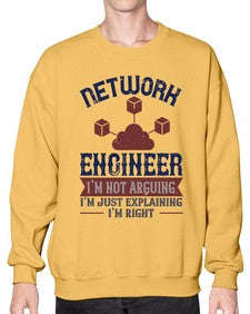 network engineer I am not arguing Im just explaining im right Style 305# - engineer- Sweatshirt - Crew