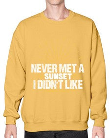 never met a sunset i didnt like  33# - airplane- Sweatshirt - Crew