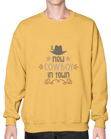 new cowboy in town 953# - western- Sweatshirt - Crew