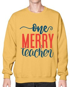 one merry teacher Style 327# - teacher- Sweatshirt - Crew