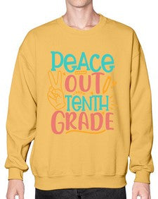 one twenty Peace out tenth grade 605# - tenth grade- Sweatshirt - Crew
