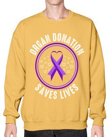 organ donation saves lives 203# - alzheimers- Sweatshirt - Crew