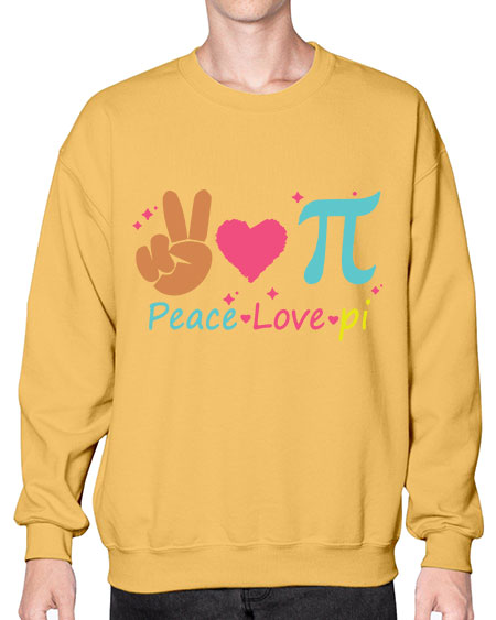 peace love pi 30# - pi- Sweatshirt - Crew