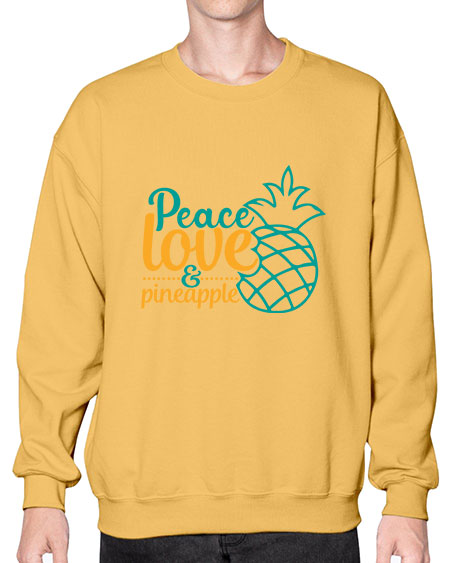 peace love pineapple Style 82# - summer- Sweatshirt - Crew