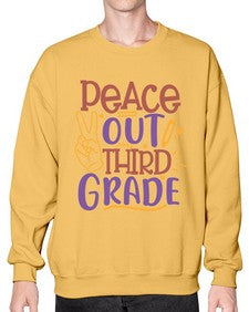 peace out third grade 645# - third grade- Sweatshirt - Crew