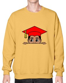 peekaboo afro puffs grad boy 20# - black boys or men- Sweatshirt - Crew