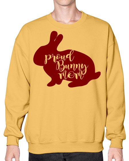 proud bunny mom - rabbit- Sweatshirt - Crew