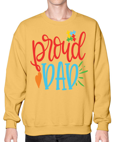 proud dad Style 36# - autism- Sweatshirt - Crew